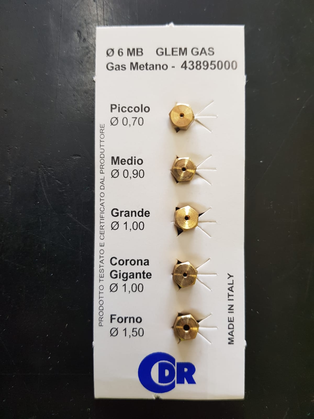 5 UGELLI METANO 6MB GLEM GAS - GRL94.it