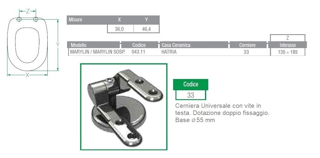 Copriwater ZERO LIGHT CATALANO compatibile laccato bianco lucido in resina poliestere